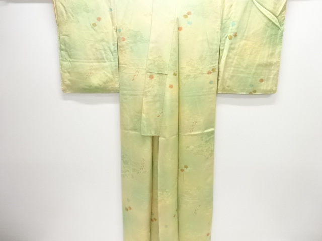  草花模様小紋着物